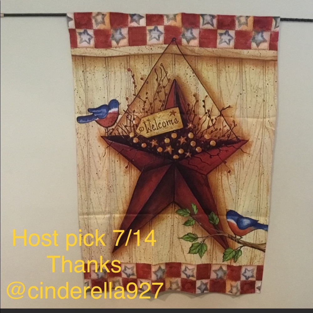 NWT Toland Decorative Flag 28” x 40” Welcome Star
